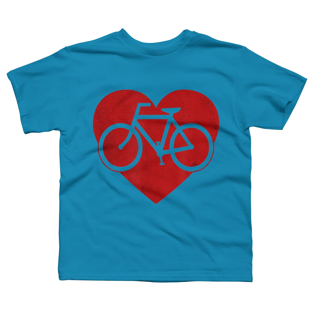 Design By Humans Boys Valentine's Day Heart Bicycle Graphic T-Shirt by Hillary White - Cute Kids Valentine Outfit for School & Family Photos