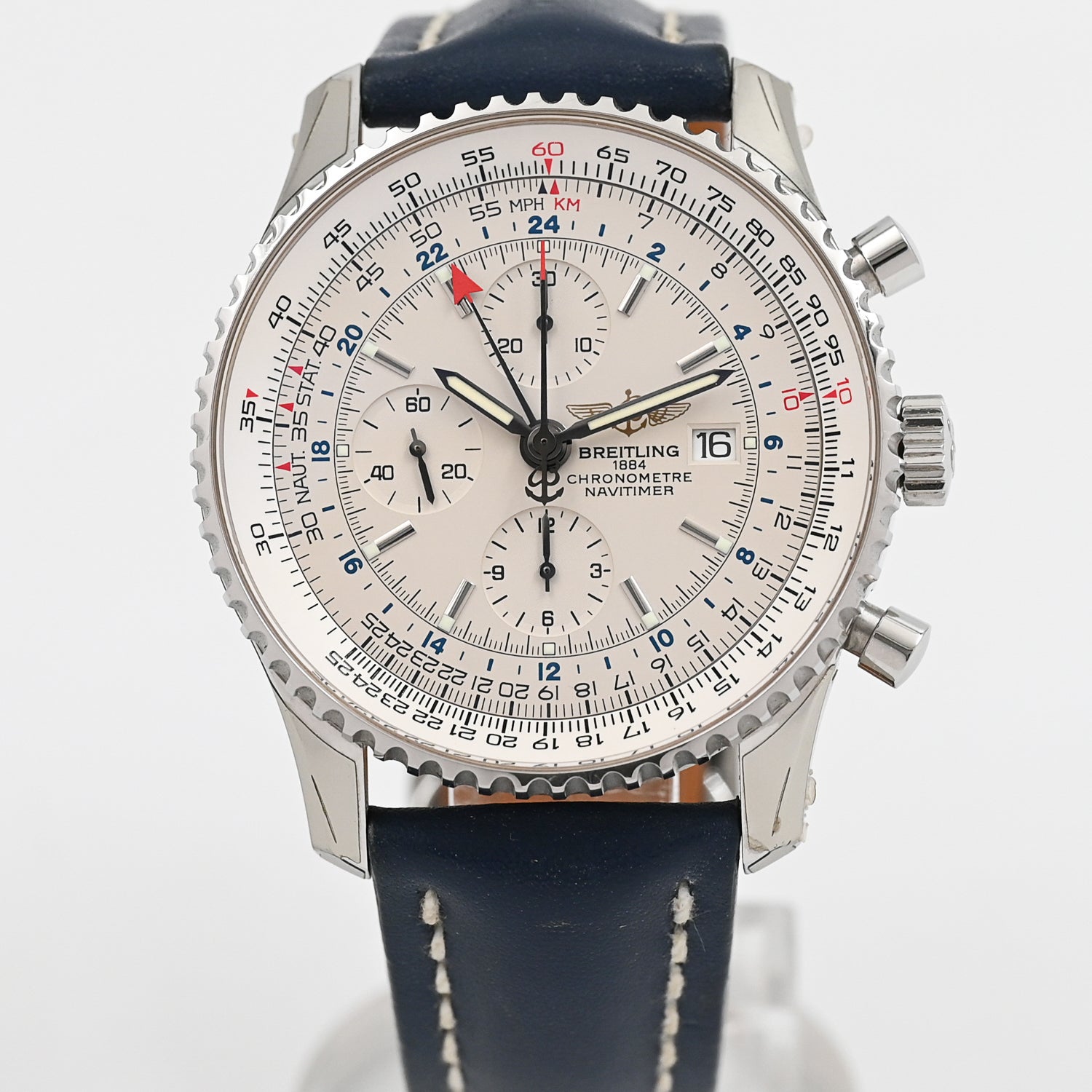 Breitling Navitimer World Chronograph Watch - Luxury Swiss Aviator Timepiece for Men - Perfect for Pilots, Travelers & Business Professionals