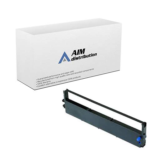 AIM Compatible Black Printer Ribbon 6-Pack - Replacement for Nukote BM181 & IBM 1040475 - High-Quality Generic Ink Ribbons for Office Printers - Perfect for Business Documents, Shipping Labels, and Receipt Printing