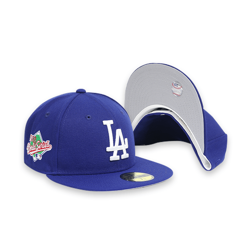 Los Angeles Dodgers 1988 World Series Blue 59FIFTY Fitted Baseball Cap for Men - Perfect for Game Day, Sports Events & Fan Collections