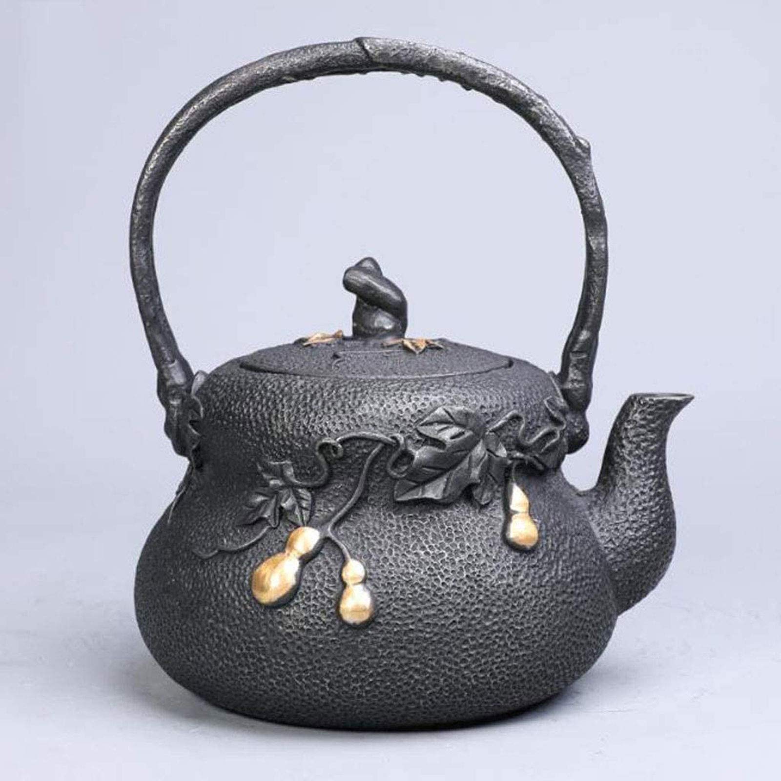 1.2L Cast Iron Retro Tea Kettle - Japanese Handmade Loose Leaf Teapot for Home, Office & Restaurant | Perfect for Tea Ceremonies, Afternoon Tea & Gifts