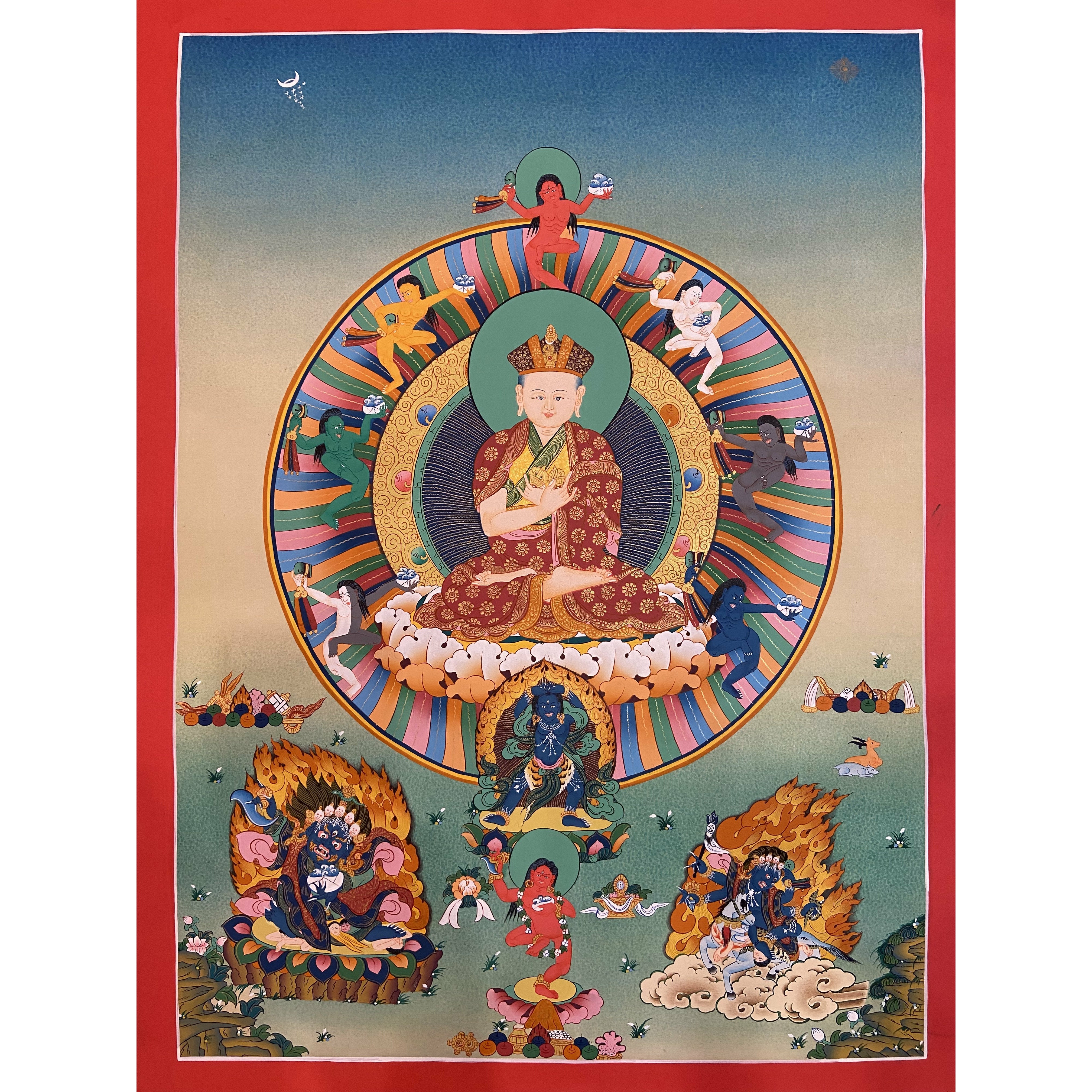 Authentic Mikyo Dorje Thangka Painting - 8th Gyalwa Karmapa Buddhist Art for Home Altar & Meditation Space | Handmade Spiritual Decor for Buddhist Practitioners