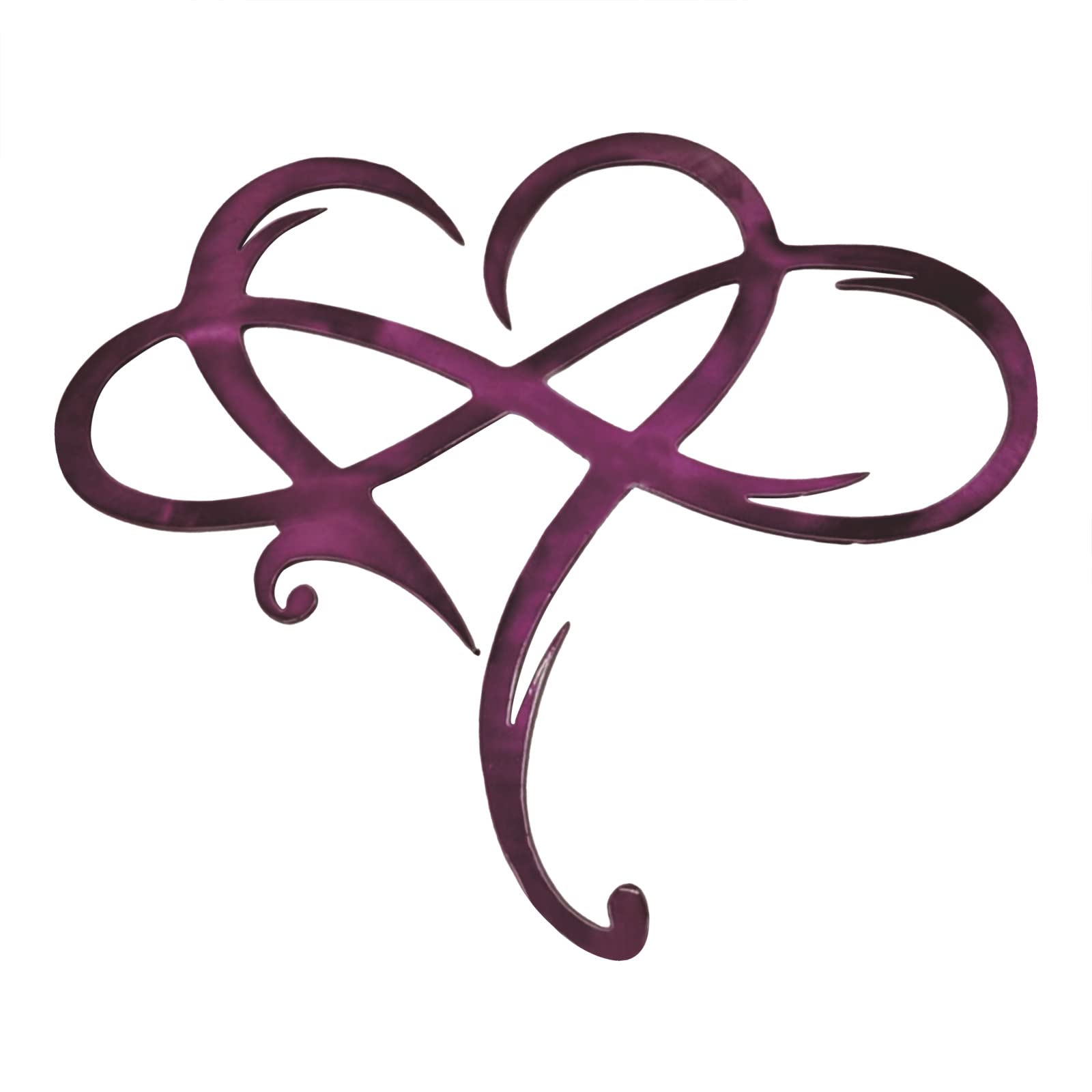 Infinity Heart Wall Art - Geometric Steel Love Sign Sculpture for Home & Outdoor Decor | Unique Wall Plaque Set for Living Room, Bedroom, Garden & Patio