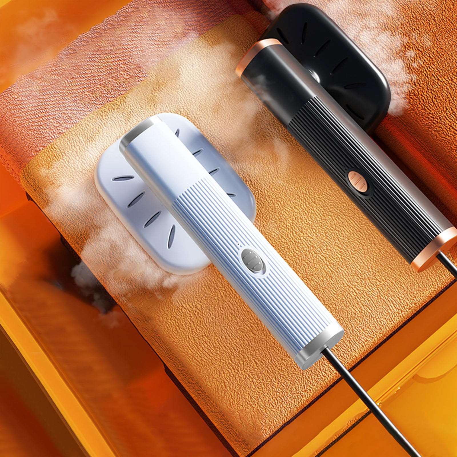 **Portable Handheld Steam Iron - Fast Heating, Lightweight & Durable Travel Clothes Iron - Mini Garment Steamer for Home, Office & On-the-Go (Black) | Perfect for Wrinkles, Dresses, Shirts & Travel Essentials**