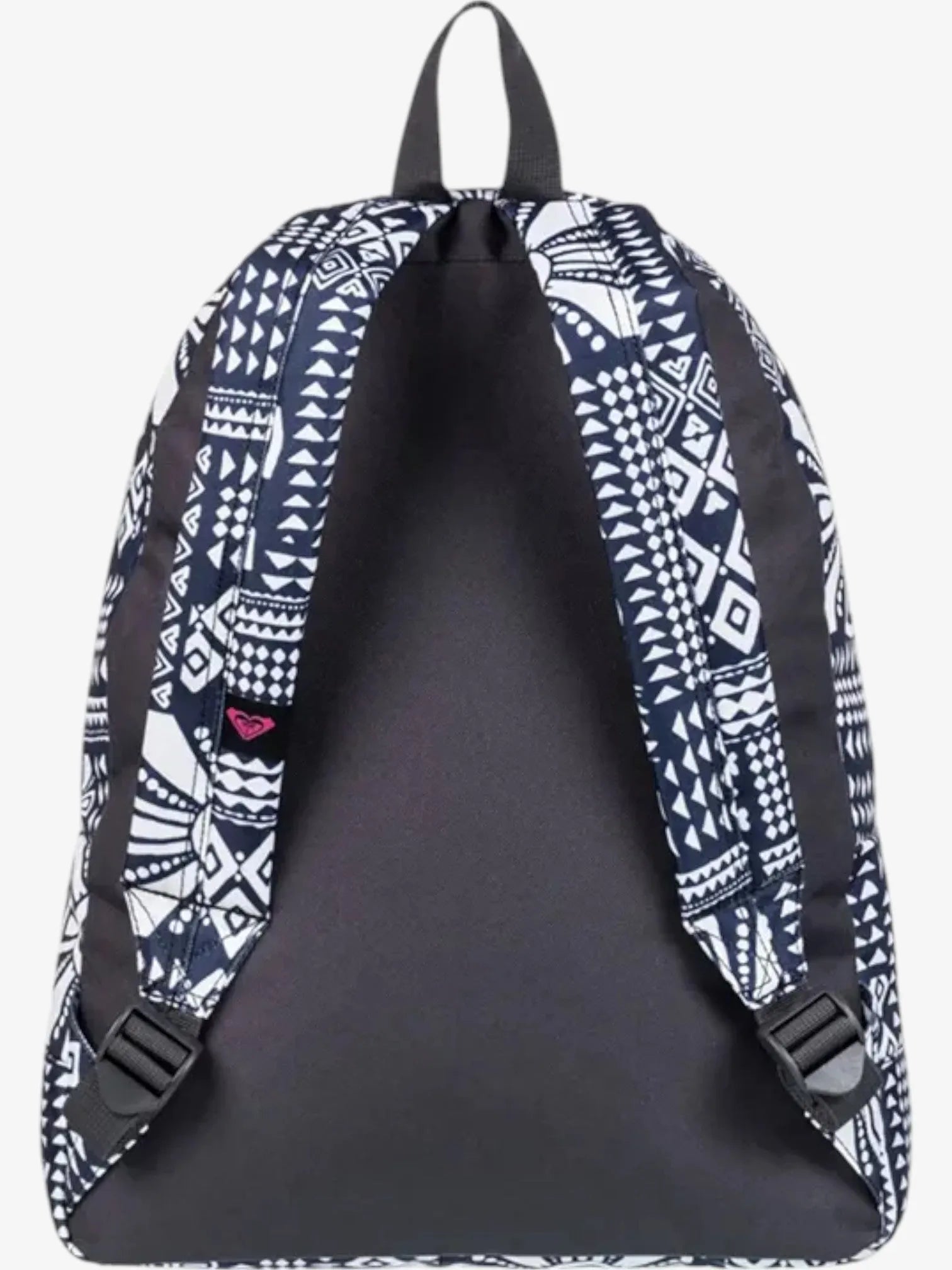 Roxy Sugar Baby Printed Backpack - Black & White Floral Design for School, Travel & Everyday Use