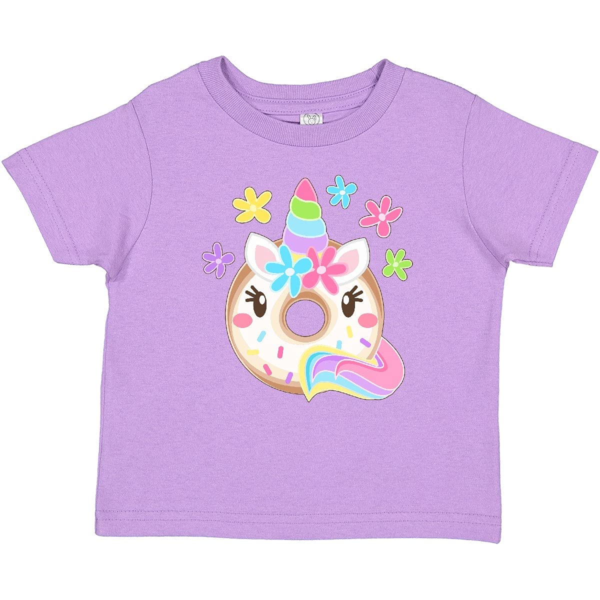 Inktastic Unicorn Doughnut with Sprinkles and Flowers Baby T-Shirt - Cute Graphic Cotton Tee for Toddlers & Infants - Perfect for Birthday Parties, Playdates & Photo Shoots