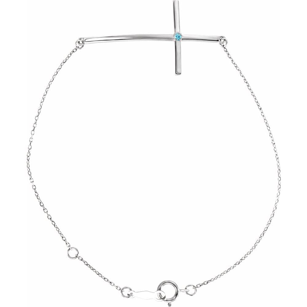 14K Gold Diamond Sideways Cross Bracelet for Women - Dainty Elegant Fine Jewelry Gift for Her - Perfect for Birthday, Anniversary, Wedding & Special Occasions