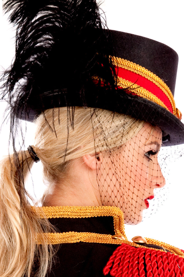 Miss Prince Top Hat - Elegant Victorian Style Top Hat for Women | Perfect for Cosplay, Steampunk, Halloween & Themed Parties