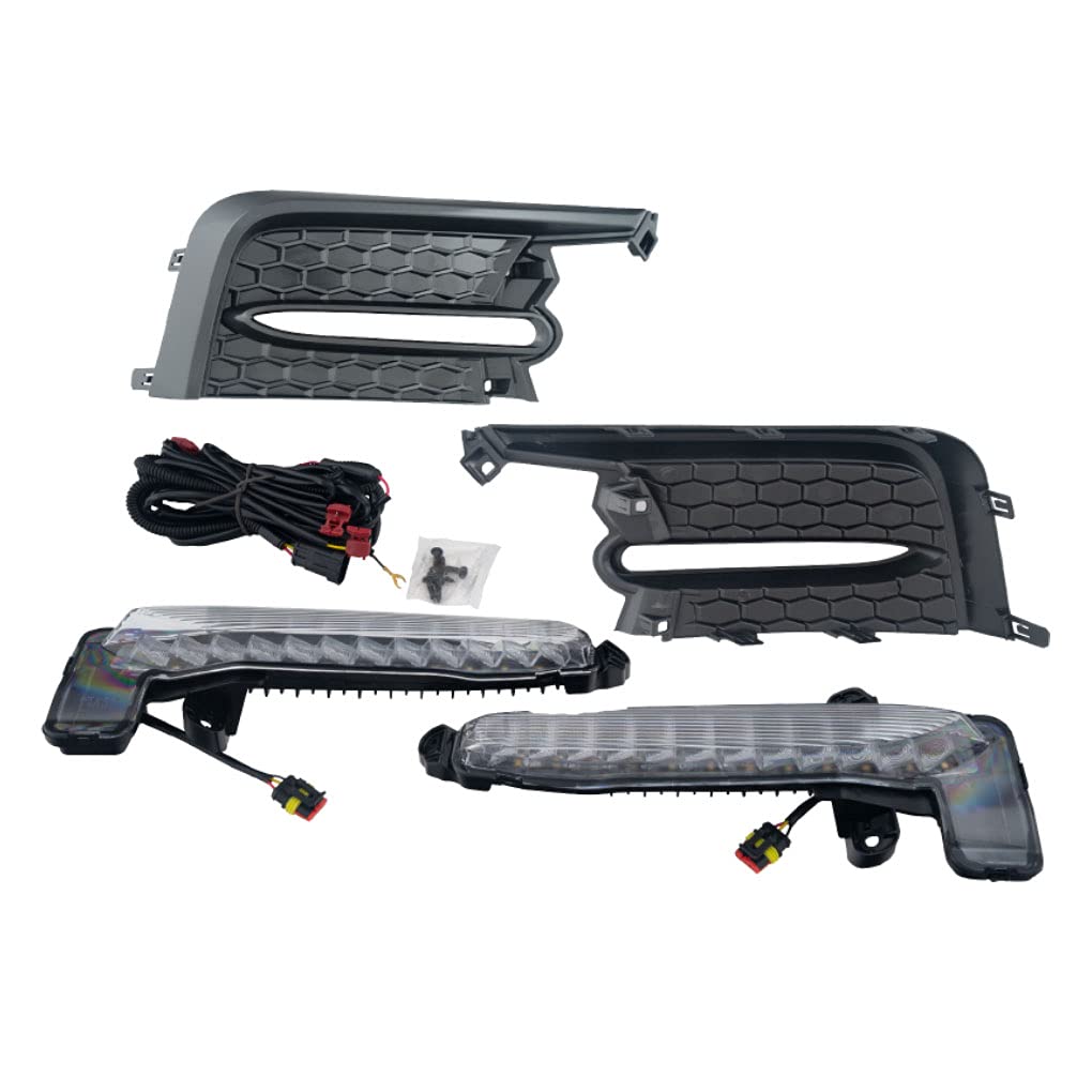 LED Fog Light Assembly Kit for 2019-2022 Toyota Corolla SE/XSE - DRL Fog Lights with Bezel, Switch & Harness (Left/Right Pair) - Perfect for Night Driving & Enhanced Visibility