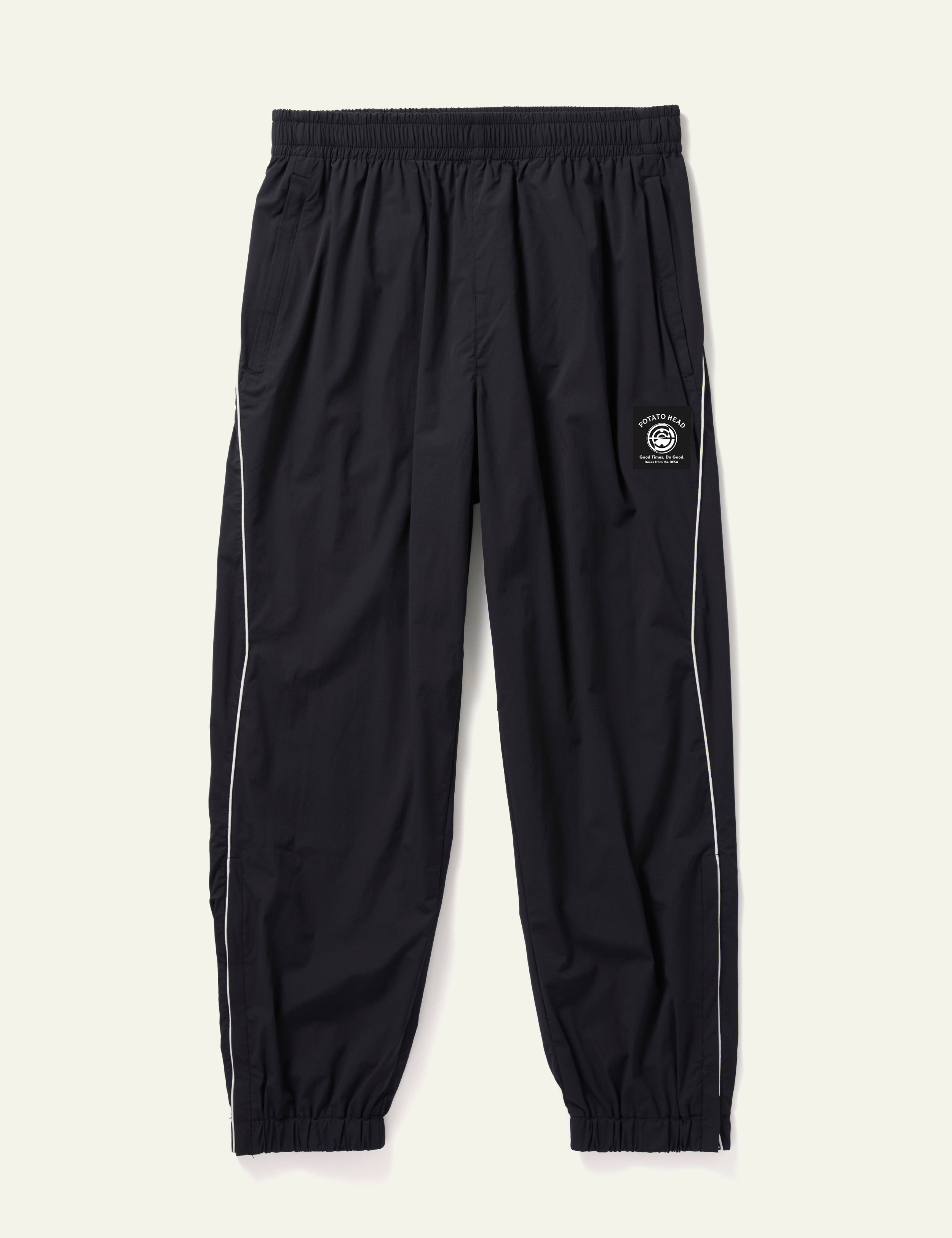 Men's Nylon Track Pants - Lightweight Athletic Joggers for Running, Gym & Casual Wear - Breathable Comfort Fit Workout Pants
