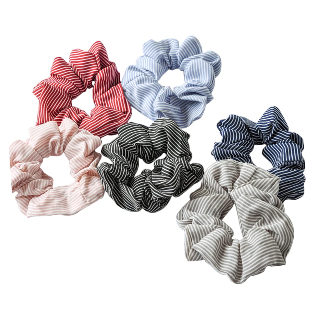 Beavorty 6 Pack Cotton Scrunchies for Women - Soft Stretchy Hair Ties, Ponytail Holders & Headbands - Women's Hair Accessories for Workout, Yoga, Office & Everyday Use