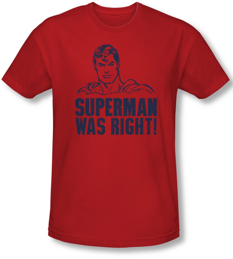 Superman Men's Slim Fit T-Shirt - Comfortable Casual Tee for Superhero Fans | Perfect for Cosplay, Comic Con & Everyday Wear