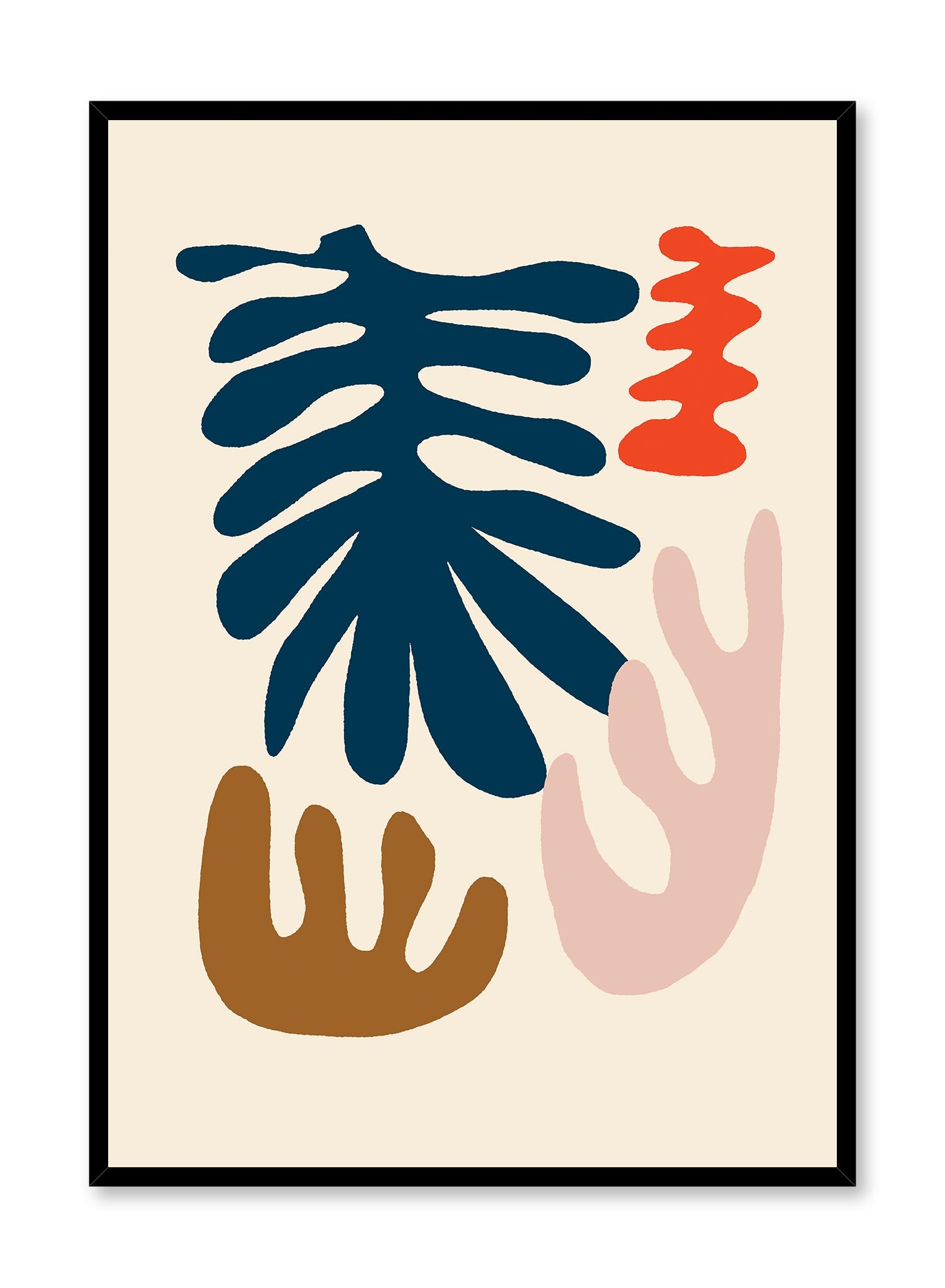 Abstract Jungle Wall Art Poster - Tropical Botanical Print for Home & Office Decor - Perfect for Living Room, Bedroom, or Workspace