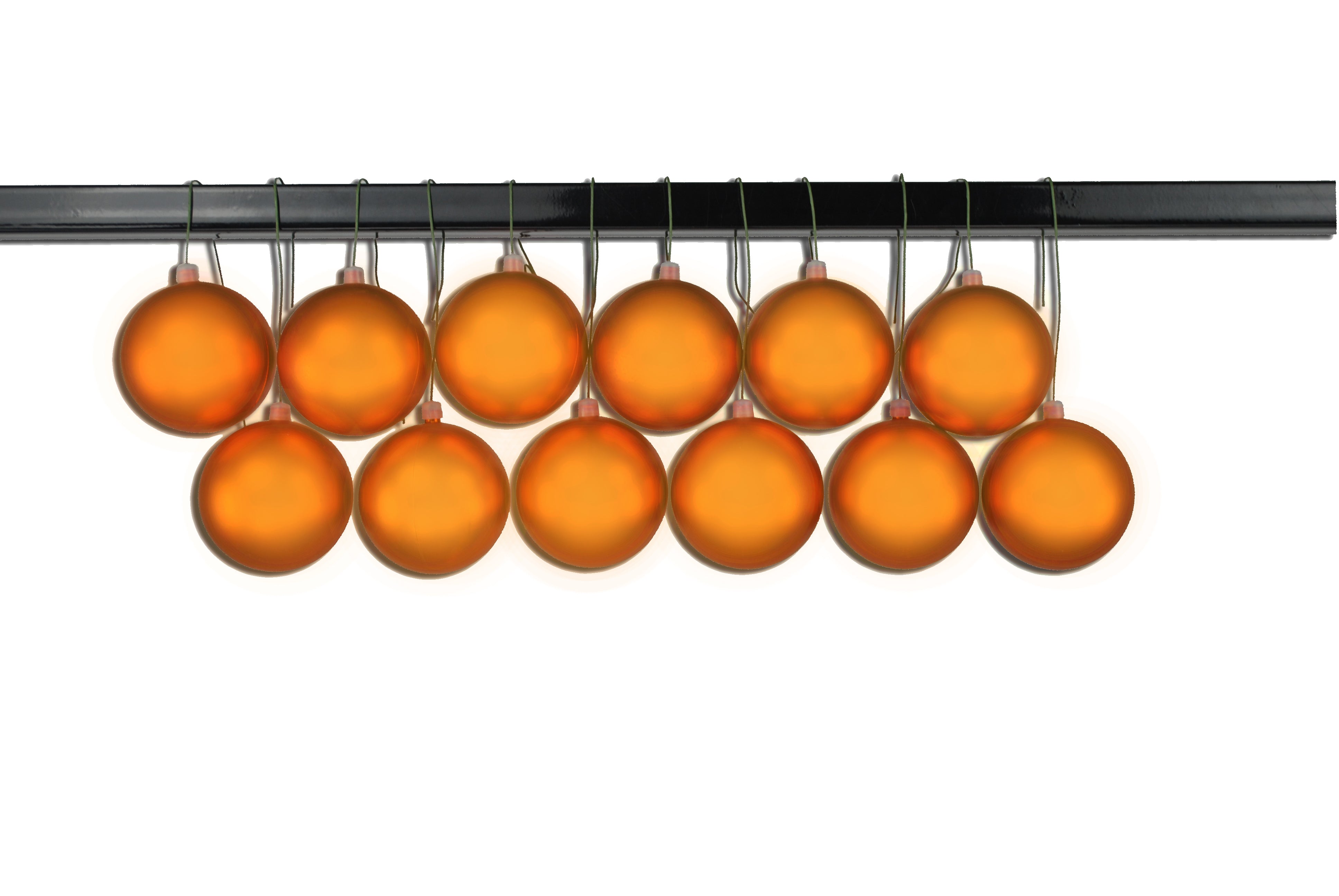 12 Pack 80mm Matte Orange Christmas Ball Ornaments - UV Coated Shatterproof Hanging Decor with Wire for Tree, Holiday, Party & Home Decoration