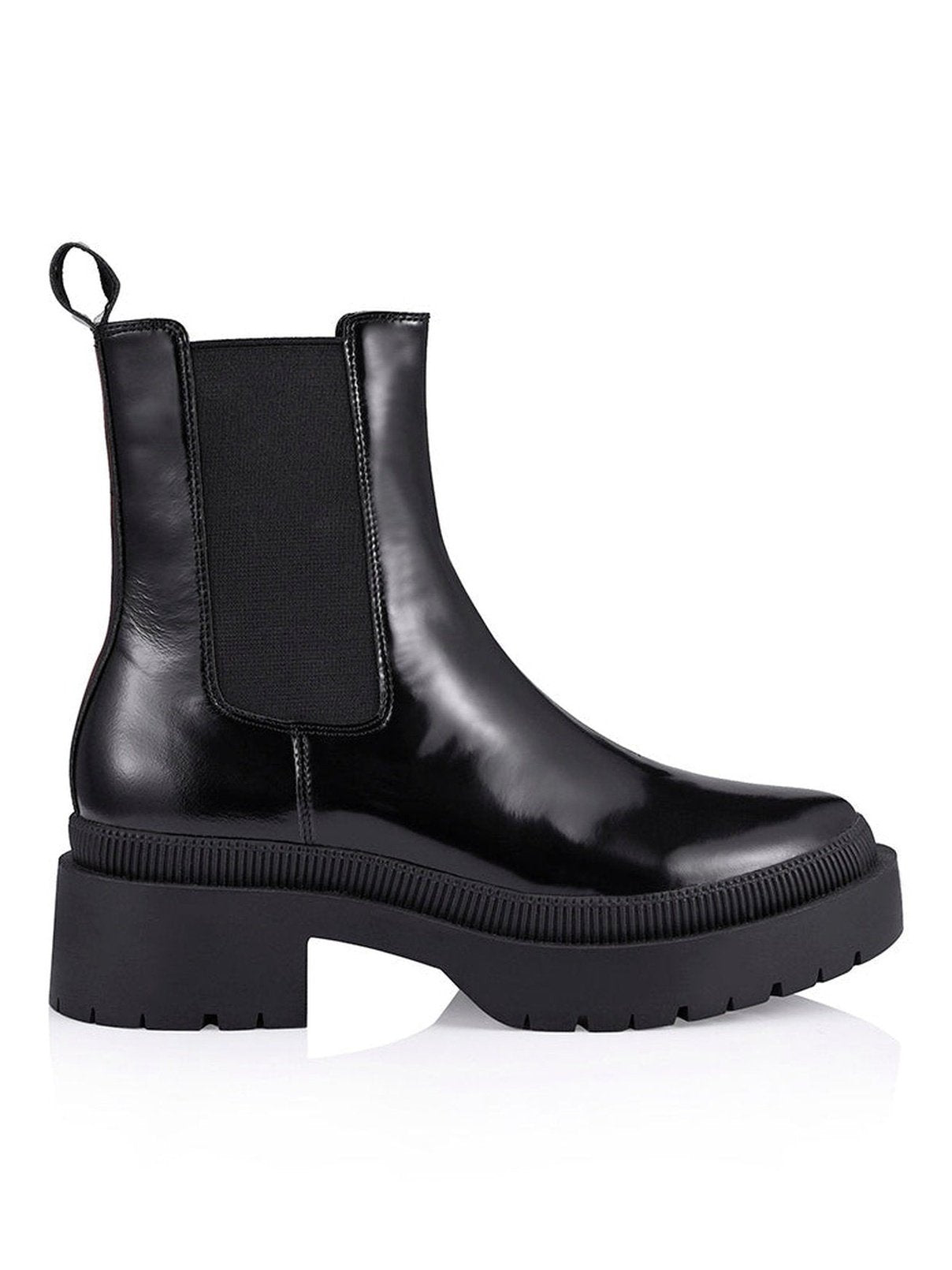O'Reilly Combat Chunky Boots - Black Leather Boots for Men & Women | Stylish Punk Gothic Boots for Outdoor, Motorcycle & Fashion Wear