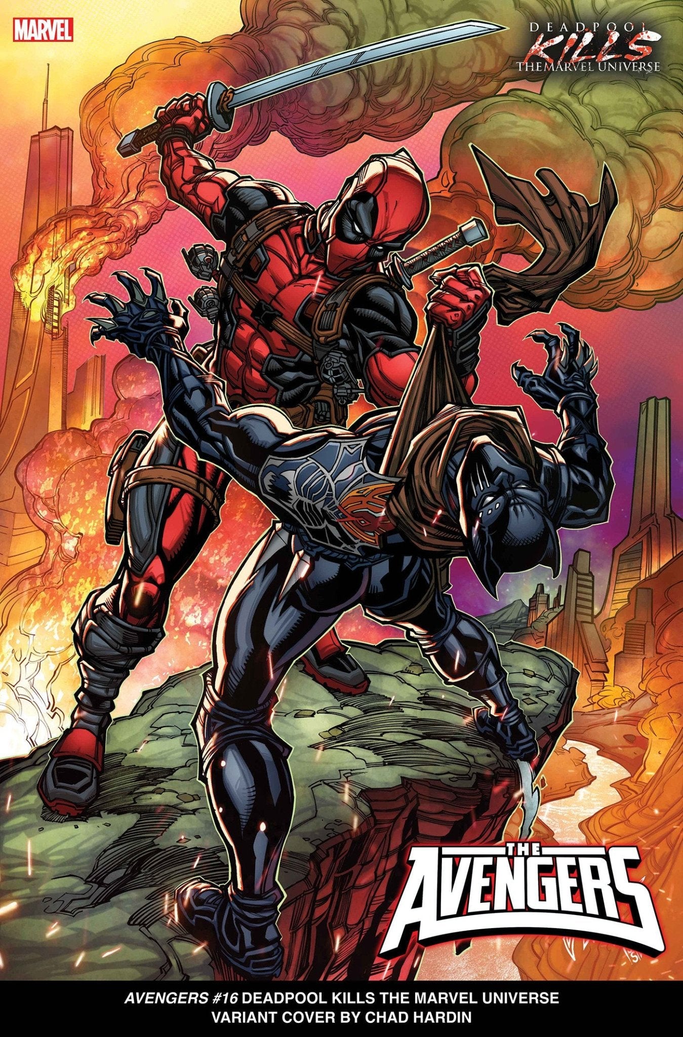 Avengers #16 Chad Hardin Deadpool Kills The Marvel Universe Variant Comic Book - Rare Collectible Edition for Marvel Fans & Comic Book Collectors | Perfect for Display, Gifts, and Investment