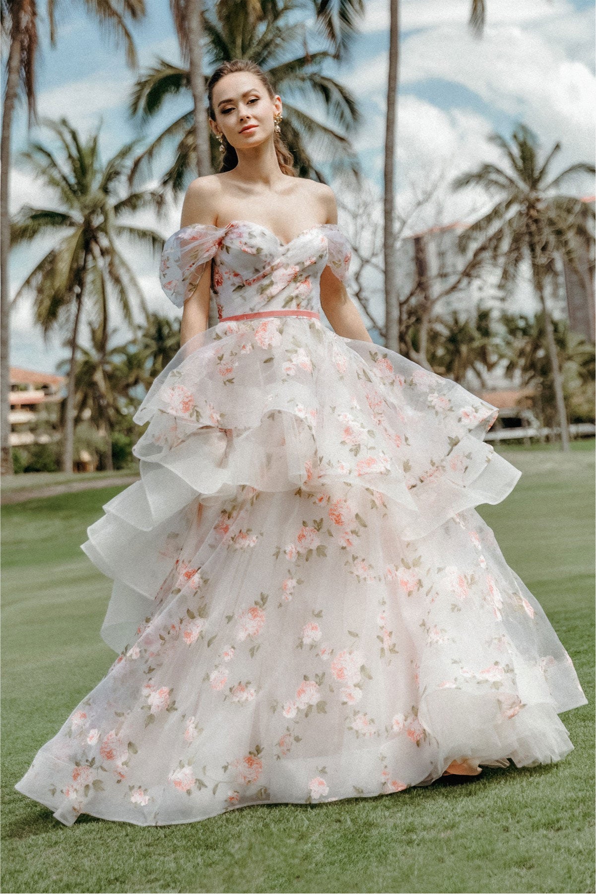 Wtoo Rosabel Floral Gown - Elegant Wedding Dress with Lace Appliques & Floral Embroidery | Perfect for Bridal Ceremonies, Formal Events & Special Occasions