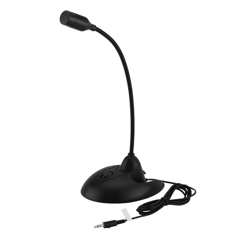 Flexible Gooseneck Omnidirectional Microphone - Adjustable Desktop Stand Mic with Stereo Sound for Karaoke, Podcasting & Gaming (Black) | Perfect for Home Studio, Live Streaming & Voice Recording