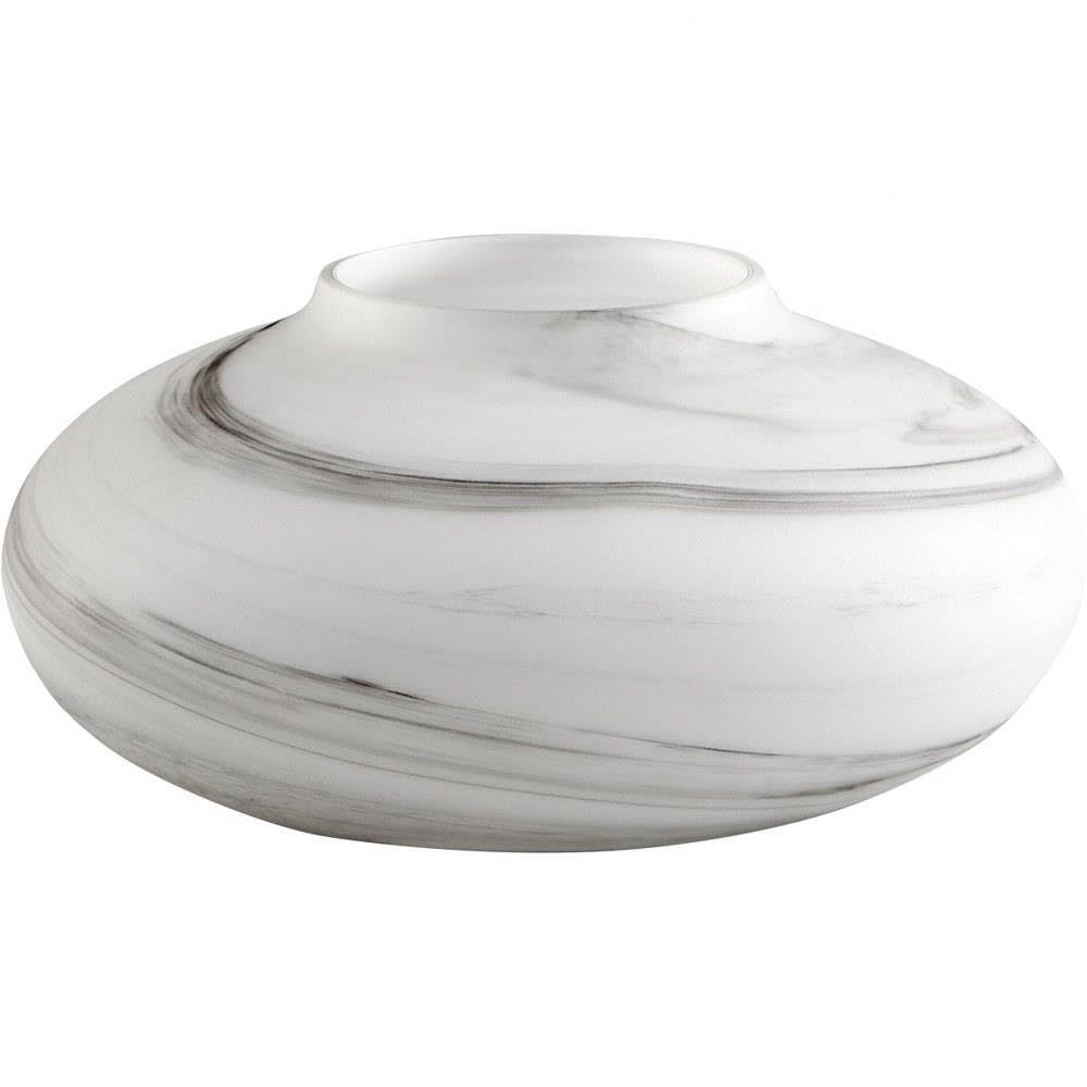 Cyan Design 10467 White-Cream Ceramic Vase & Planter Set - Elegant Home Decor for Living Room, Dining Table, or Office Desk