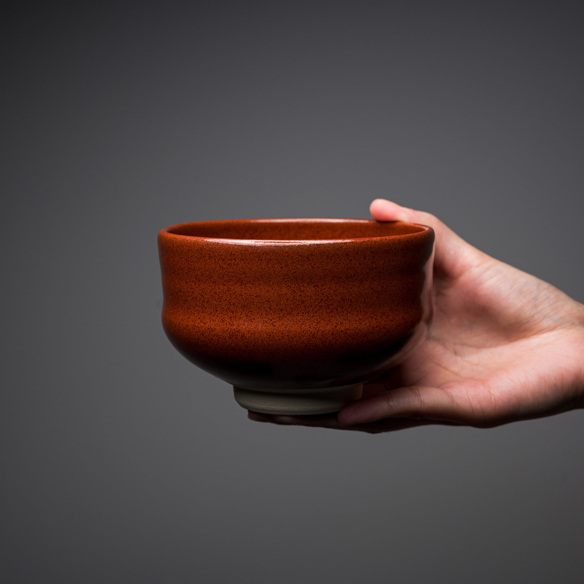 Handmade Kyo Kiyomizu Ware Matcha Bowl - Traditional Japanese Red Brown Ceramic Tea Cup for Matcha Tea Ceremony, Home Decor & Zen Meditation