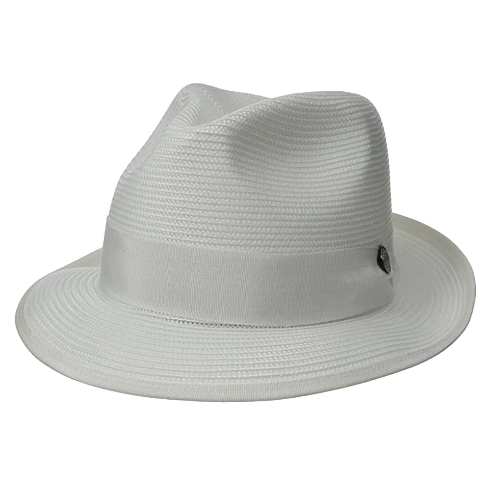 Stetson Latte Milan Fedora Hat in Cognac - Classic Wool Blend Fedora for Men & Women - Perfect for Outdoor Events, Travel, and Casual Wear (TSLATTB152001)