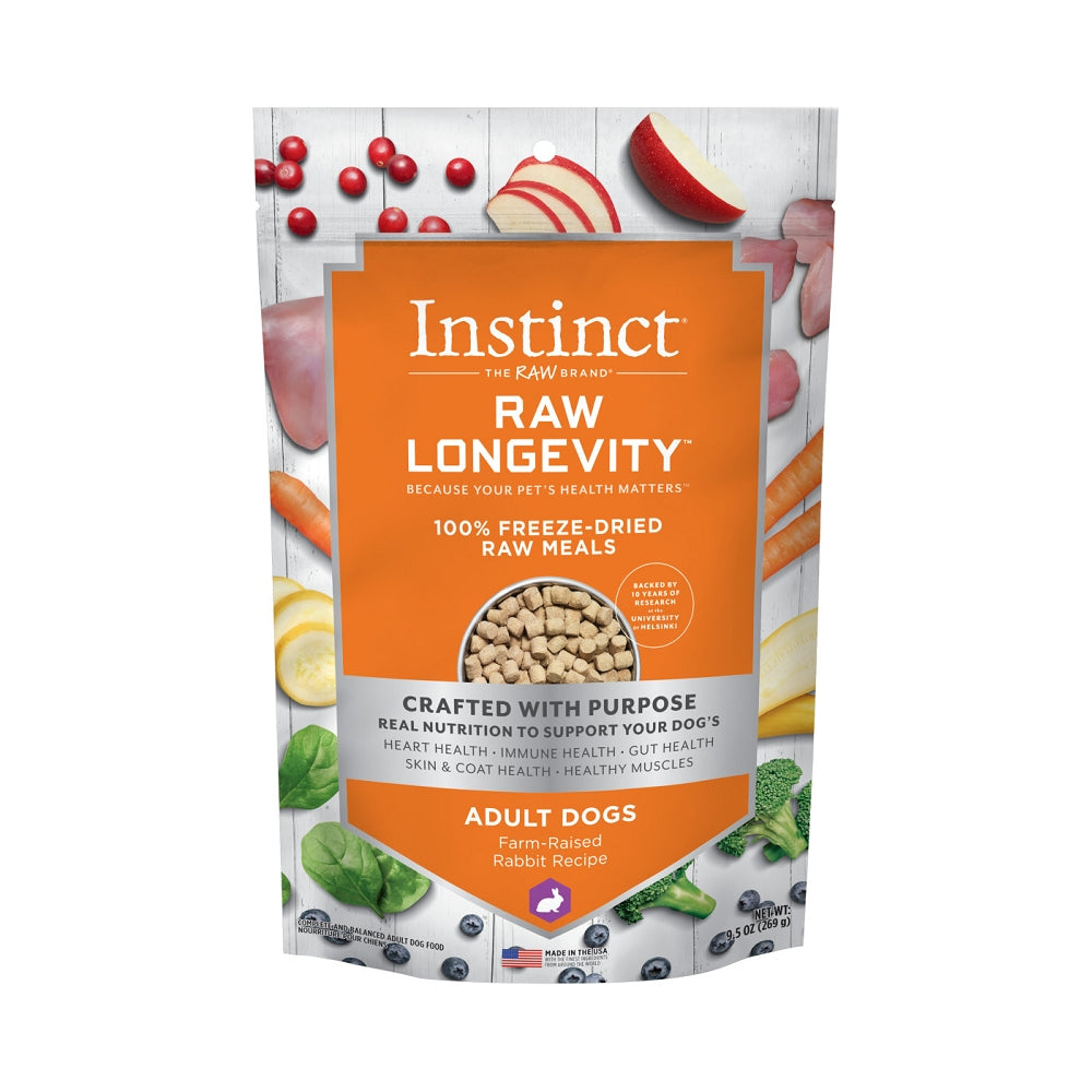 Freeze Dried Raw Rabbit Dog Food - Grain-Free, High Protein Longevity Meals for Dogs - Perfect for Senior Pets & Active Canines