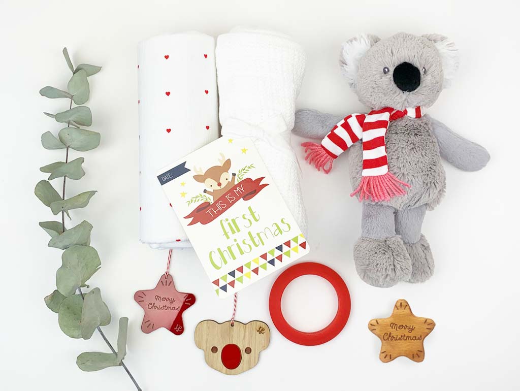 Personalized Baby's First Christmas Gift - Custom Koala Plush Toy for Newborns & Infants | Perfect Holiday Keepsake, Baby Shower Present & Nursery Decor