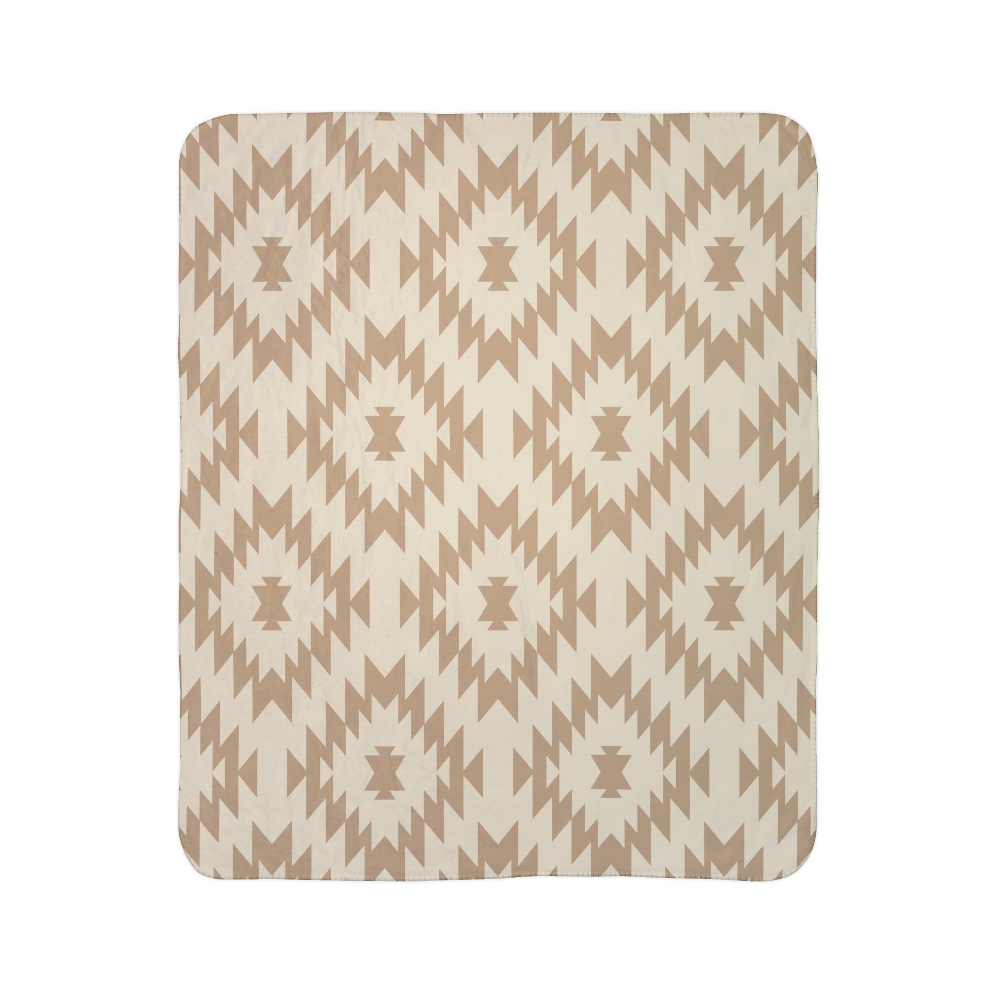 Soft Fleece Sherpa Throw Blanket - Southwestern Rio Sand Design for Living Room, Bedroom & Couch - Cozy Warm Blanket for Winter Nights, Movie Time, and Home Decor