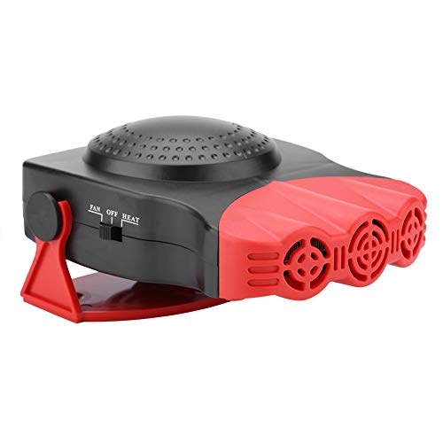 12V 150W Portable Car Heater Fan - Fast Windshield Defogger & Defroster with Cigarette Lighter Plug - Ideal for Winter Driving, Camping and Emergency Car Heating