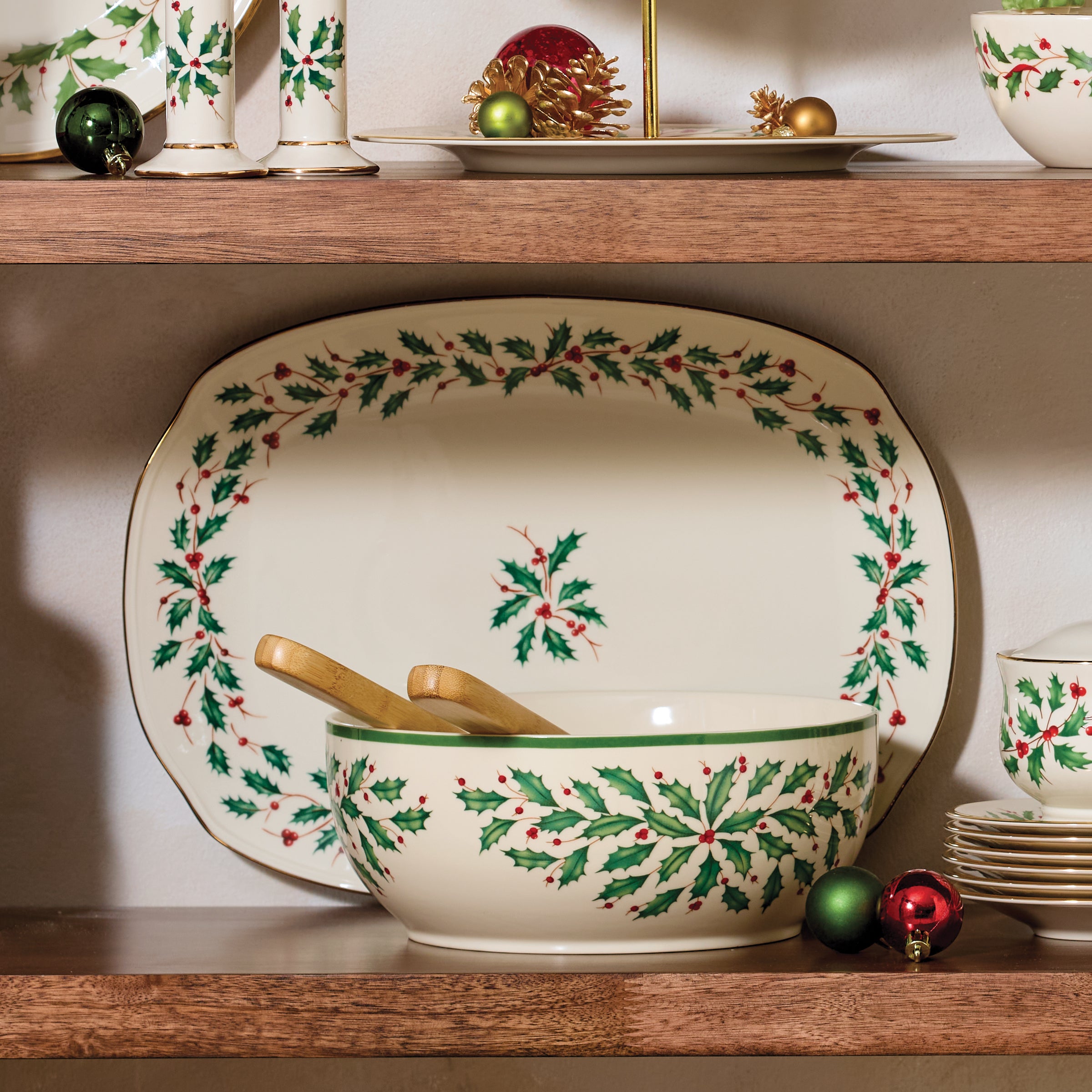 Premium Holiday Salad Bowl & Serving Set - Elegant Entertaining for Christmas, Thanksgiving & Family Gatherings
