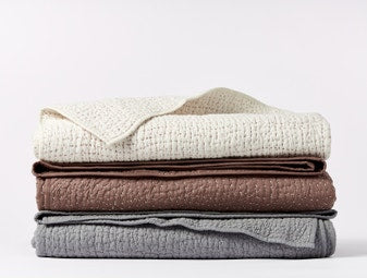 Handmade Organic Cotton Quilt with Pebbled Texture - Cozy & Eco-Friendly Bedding for Home, Nursery, or Gift