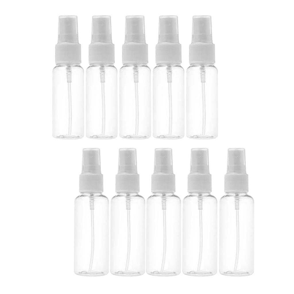 10PCS 30ml & 50ml Clear Plastic Cosmetic Bottles with Pump Dispenser - Travel-Friendly Refillable Containers for Lotion, Serum, Shampoo & Skincare Products