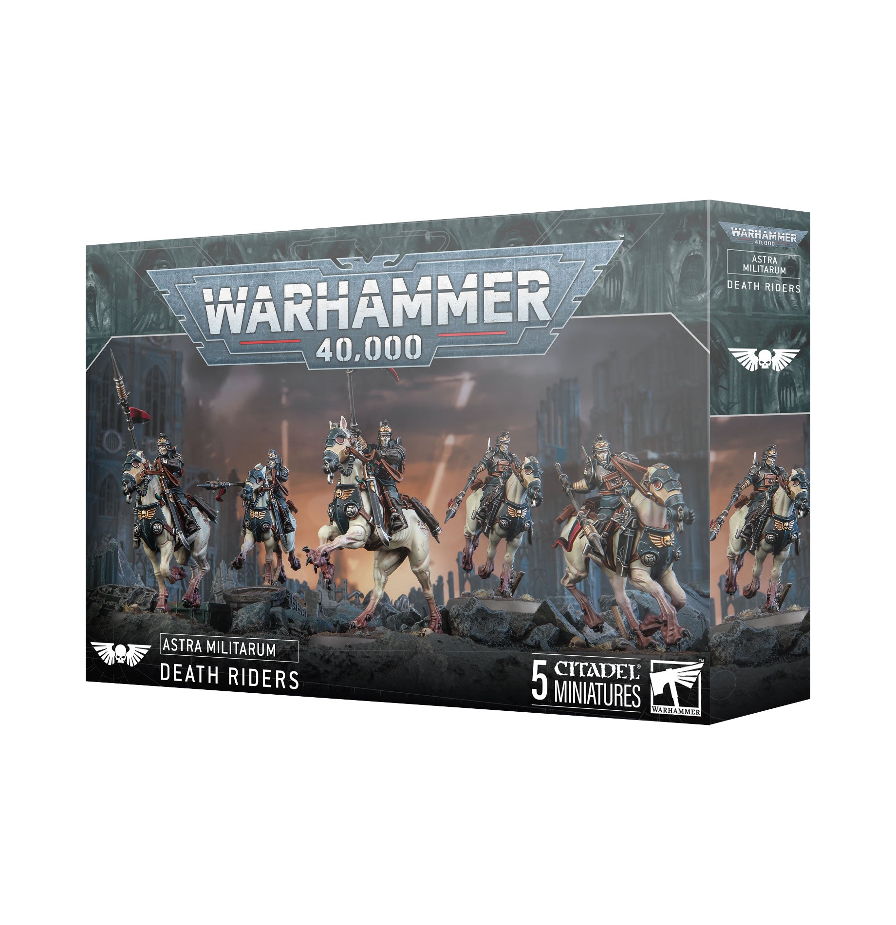 Warhammer 40K Astra Militarum Death Riders Cavalry Miniatures - Tabletop Wargaming & Collectible Figures for Sci-Fi Battles