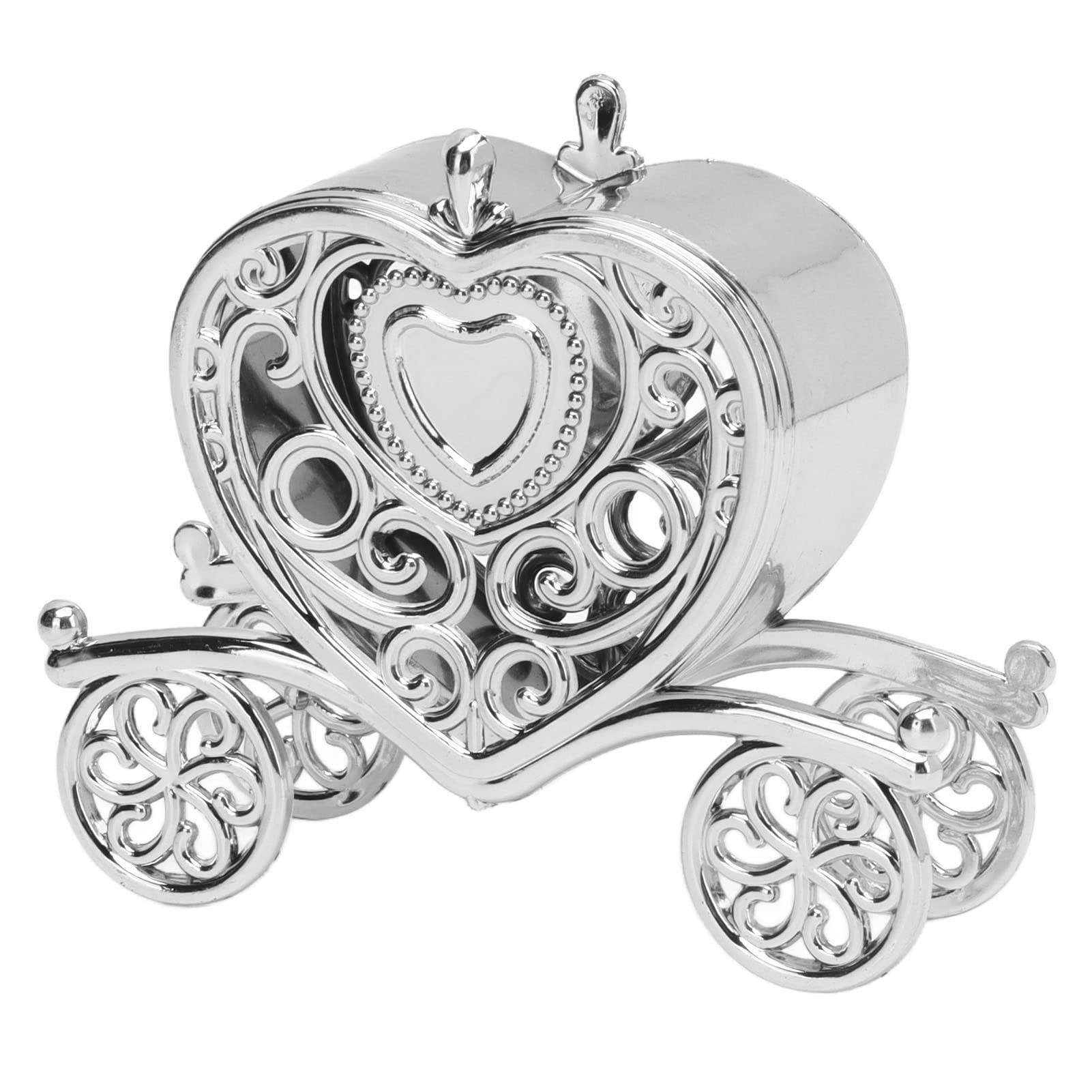 Heart Shaped Candy Gift Box - Hollow Design for Birthday Party (Silver) | Perfect for Valentine's Day & Anniversary Gifts