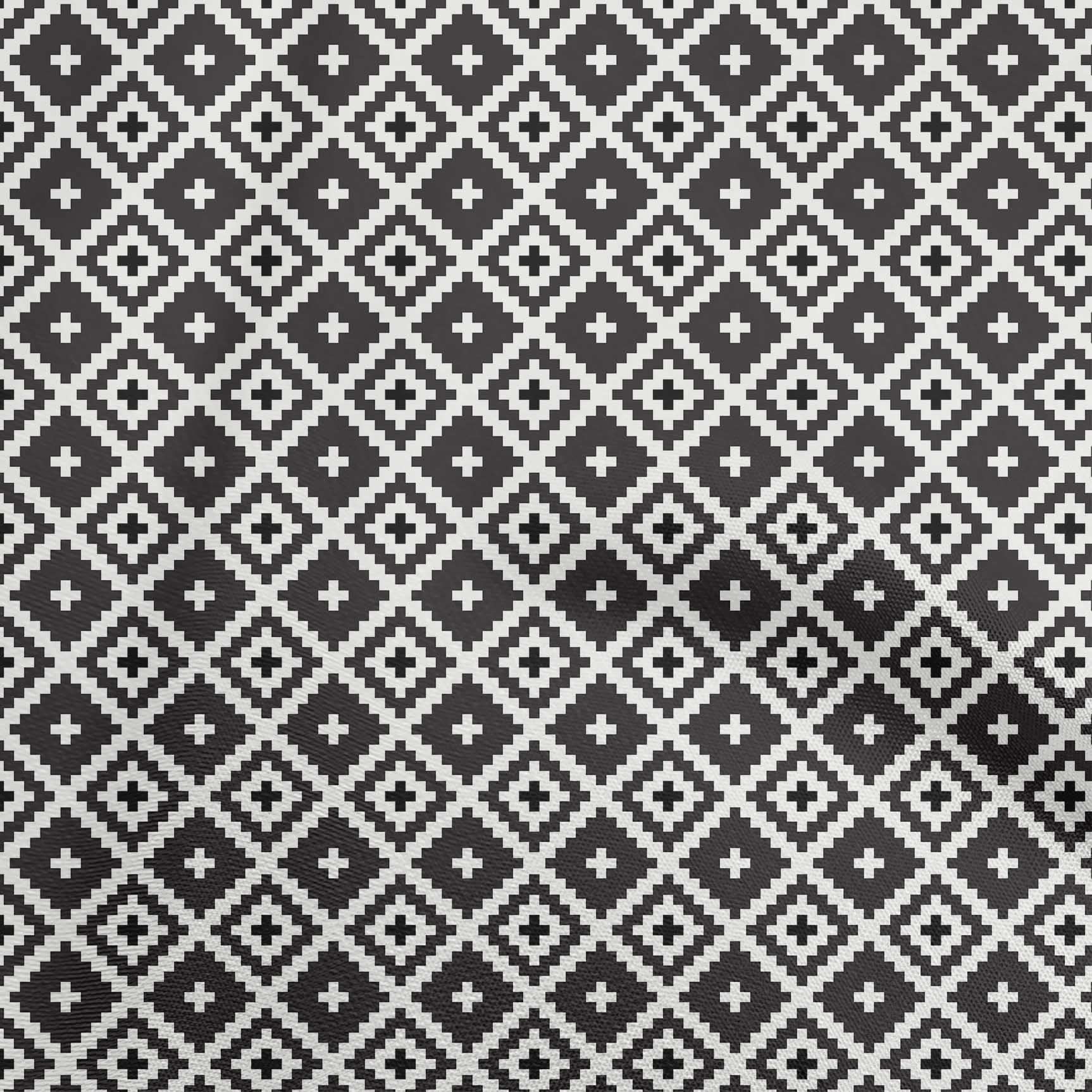 oneOone Velvet White Fabric - Geometric Print DIY Sewing Material by The Yard, 58 Inch Wide - Perfect for Clothing, Quilting, Home Decor & Craft Projects
