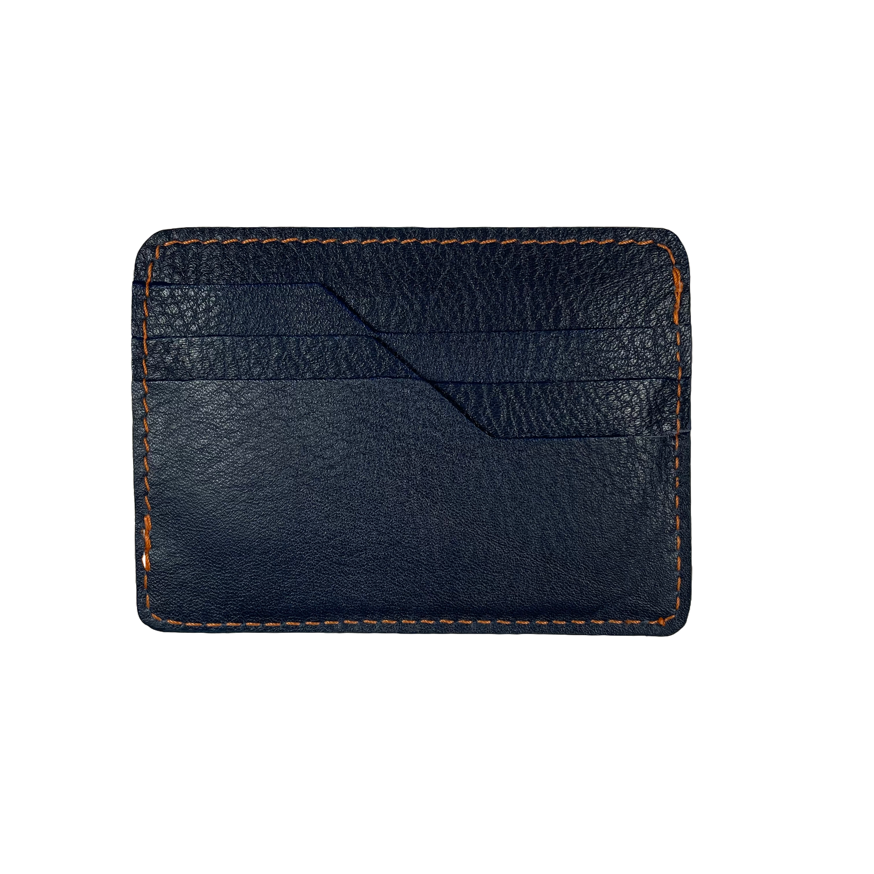 Slim Blue Leather Card Holder Wallet for Men & Women - RFID Blocking Minimalist Front Pocket Wallet for Credit Cards & ID - Perfect for Travel, Business & Everyday Use