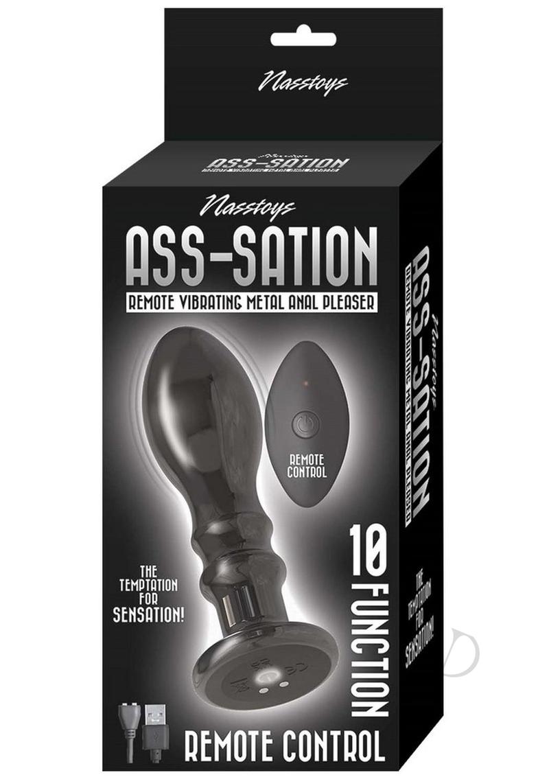 Remote Control Rechargeable Vibrating Metal Anal Plug - Powerful Stimulation for Men & Women - Perfect for Solo Play & Couples Fun - Black