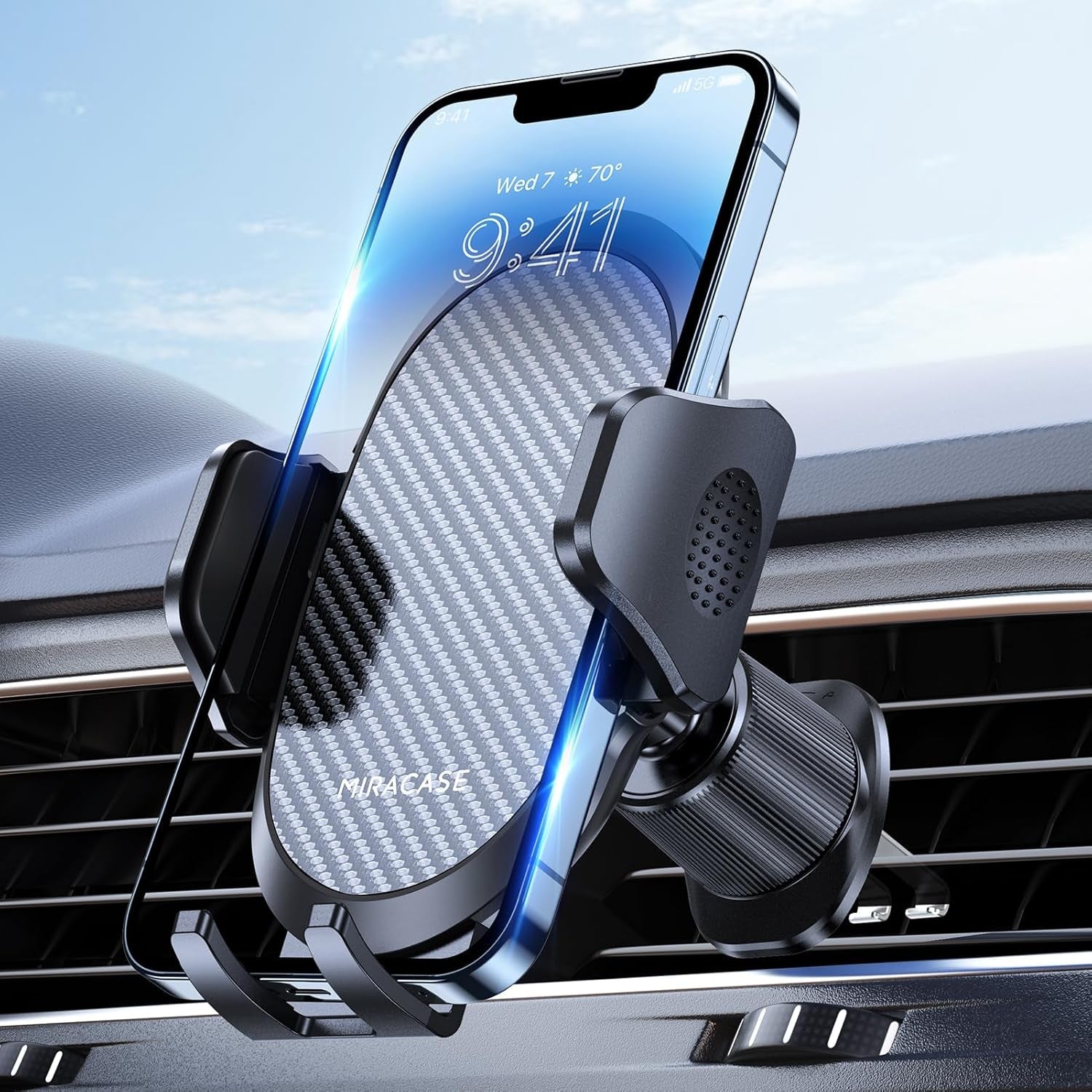 Universal Car Air Vent Phone Holder - Compatible with All Smartphones for Safe & Hands-Free Driving | Perfect for GPS Navigation & Road Trips