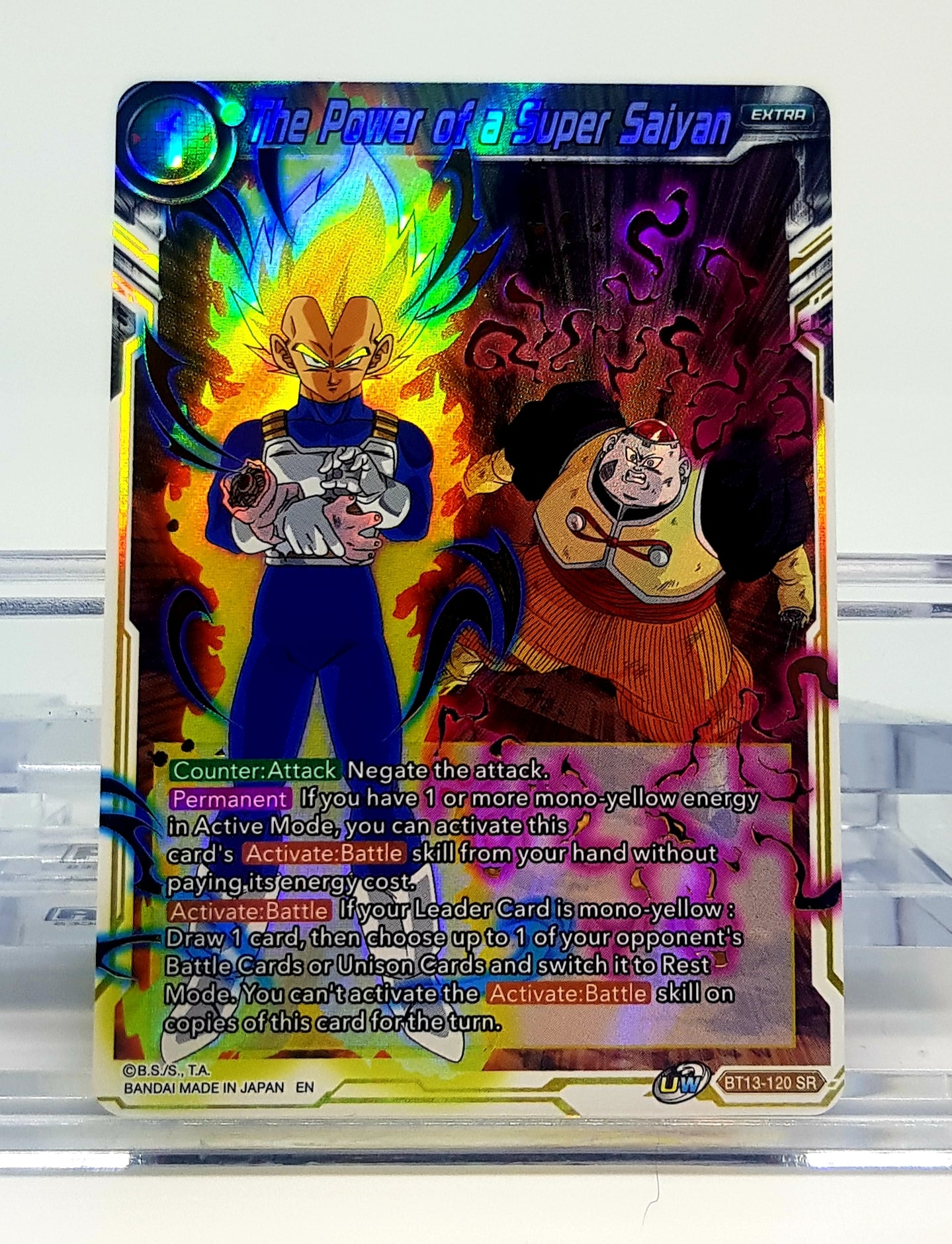 Dragon Ball Super The Power of a Super Saiyan Foil Trading Card BT13-120 SR - Collectible Anime Card Game for Battles & Display