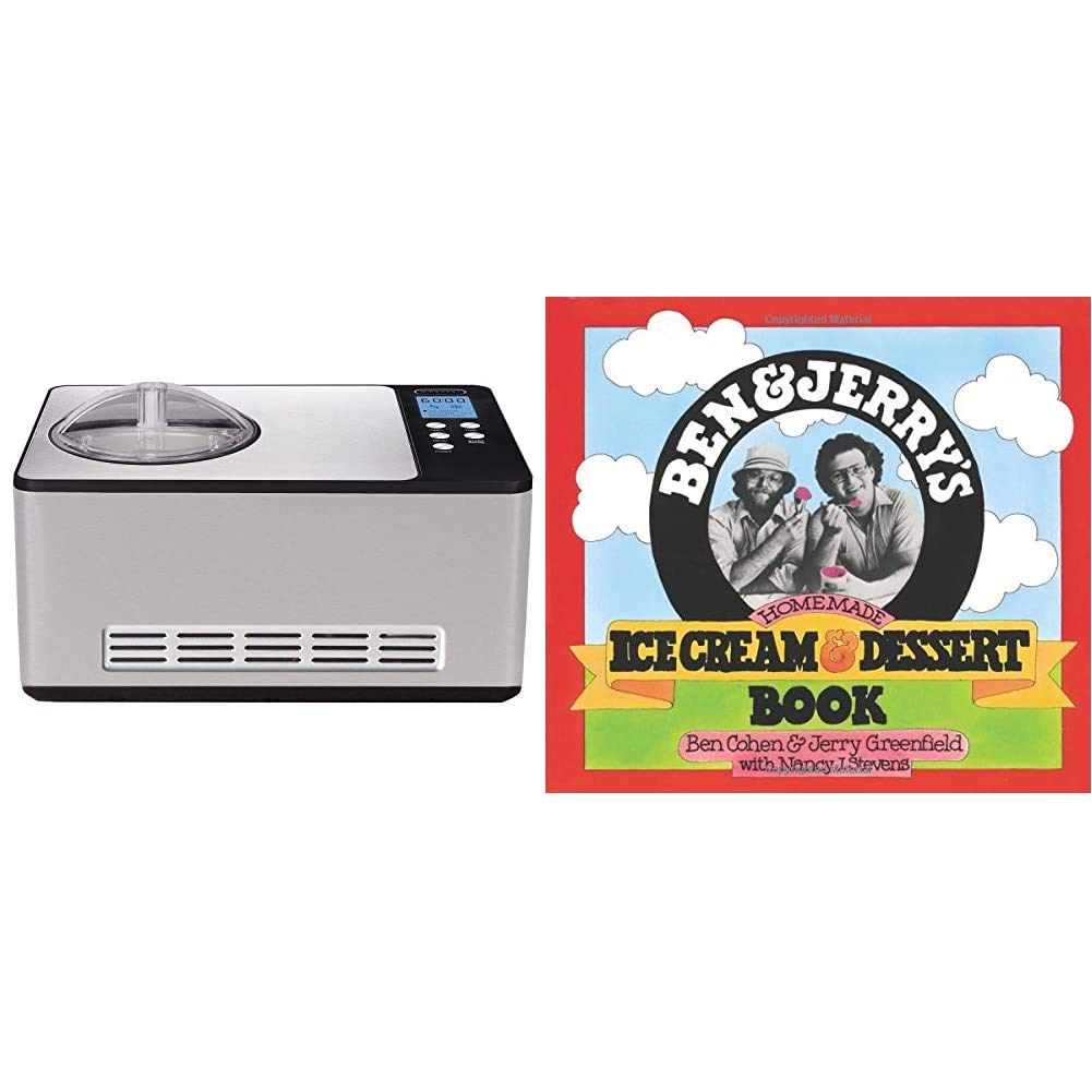 Whynter ICM-200LS 2-Quart Stainless Steel Automatic Ice Cream Maker with Compressor - Includes Ben & Jerry's Homemade Ice Cream & Dessert Recipe Book - Perfect for Home Desserts, Parties, and Family Gatherings