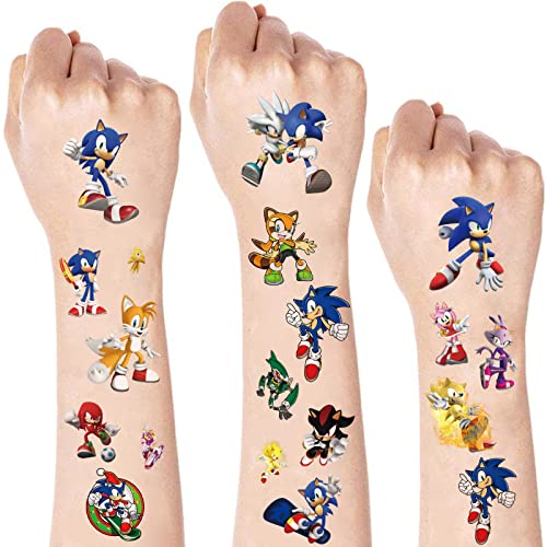 Fun Cartoon Temporary Tattoos for Kids - 8 Sheets of Safe, Washable Tattoo Stickers | Perfect for Birthday Parties, School Rewards, Halloween Costumes & Summer Camp Activities