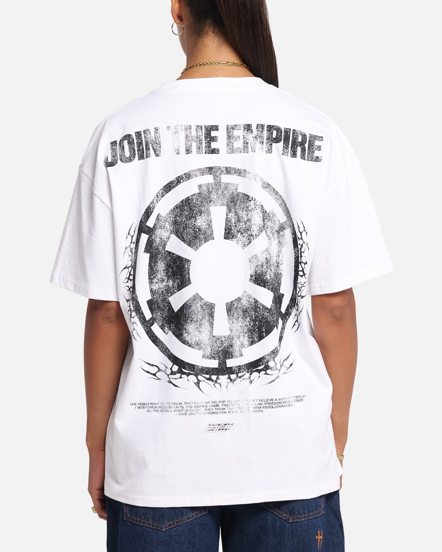73 Studio Star Wars Join The Empire Vintage T-Shirt - White | Officially Licensed Retro Graphic Tee for Men & Women | Perfect for Cosplay, Conventions & Star Wars Fans