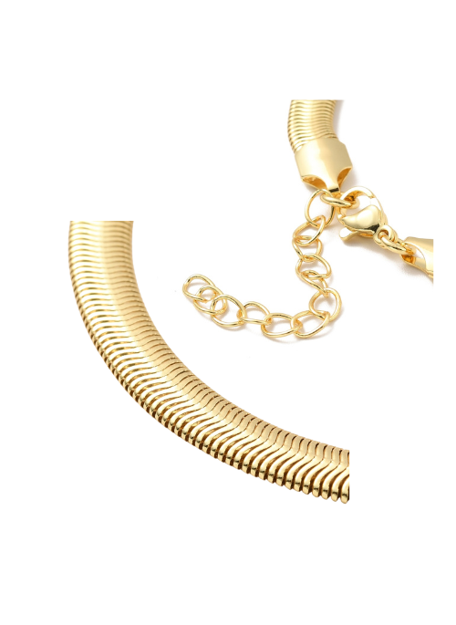 Kaylee 18K Gold Herringbone Chain Necklace for Women - Elegant Layering Piece for Everyday Wear & Special Occasions