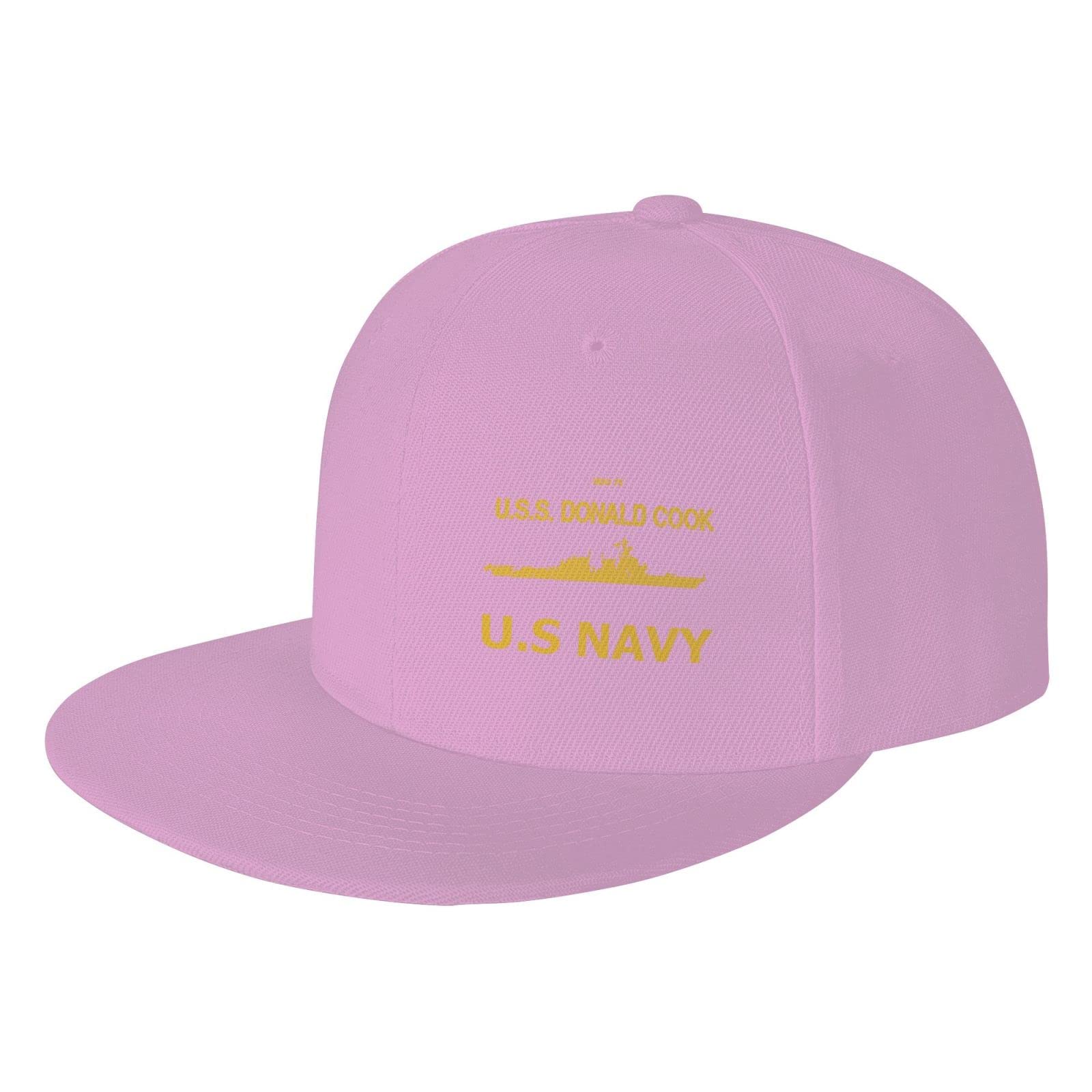USS Donald Cook DDG 75 Snapback Hat - Adjustable Flat Bill Baseball Cap for Men, Military Navy Veteran Dad Trucker Hat - Perfect for Patriotic Events, Military Appreciation & Casual Wear