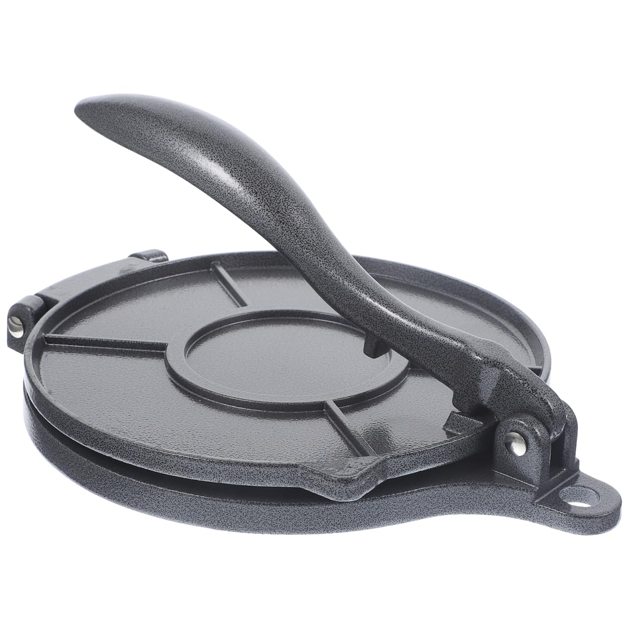 8 Inch Folding Aluminum Tortilla Press - Dough Press for Quesadillas, Empanadas, Roti & Pie - Grey - Perfect for Home Cooking, Baking & Mexican Cuisine