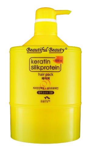Keratin Silk Protein Hair Treatment Pack for Men - 1000ml Deep Conditioning Mask for Damaged Hair - Restores Shine & Softness - Perfect for Daily Use & Salon Treatments
