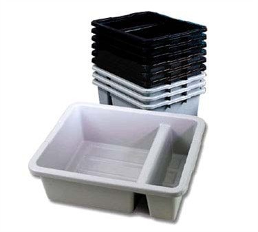 Divided Black Tote Box 15x22x7 Inches - Heavy Duty Storage Organizer for Office Supplies, Crafts, or Retail Merchandise