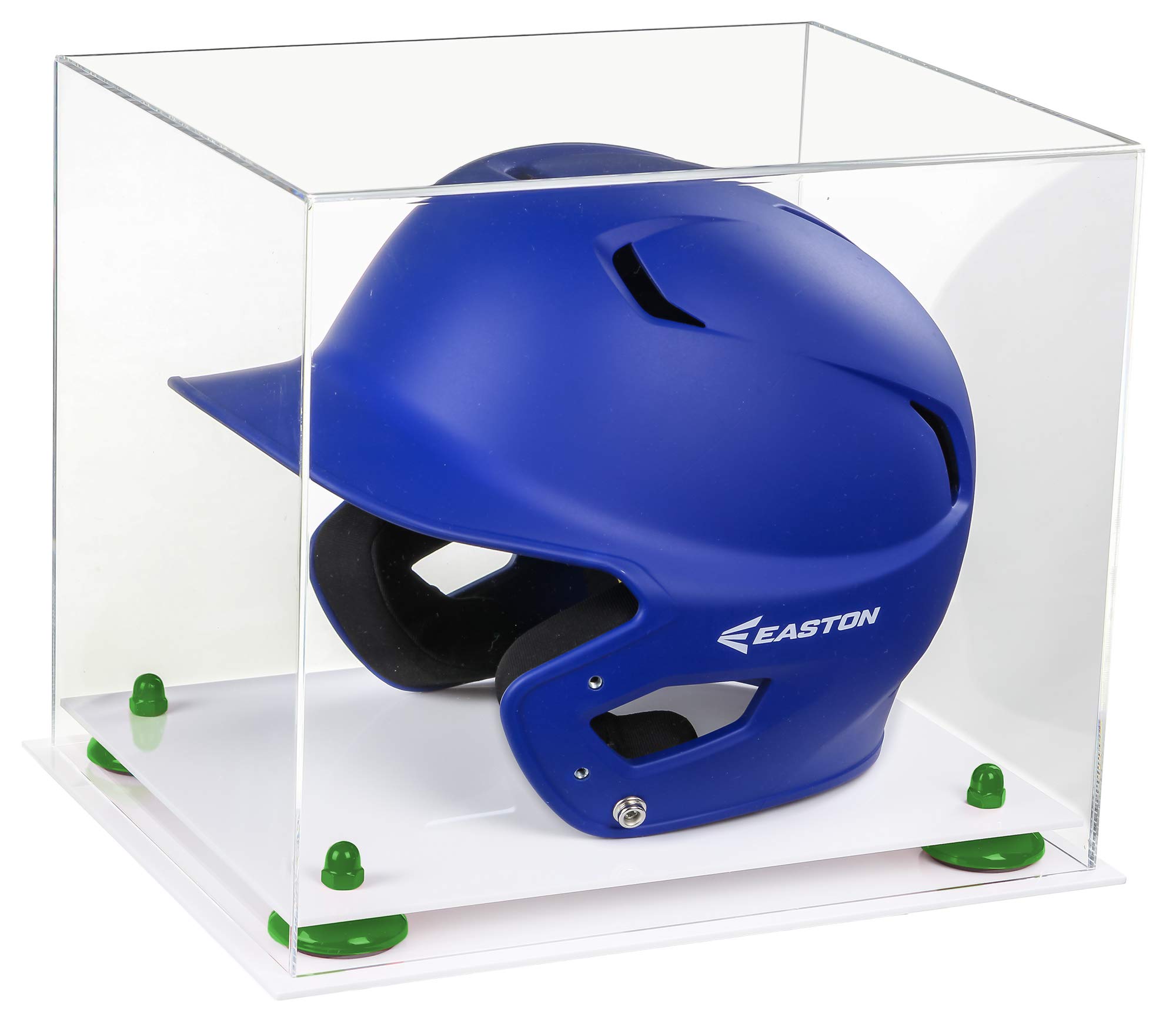 Acrylic Baseball Batting Helmet Display Case - Clear Protective Cover for Collectible Sports Memorabilia - Perfect for Showcasing Autographed Helmets in Home, Office, or Man Cave