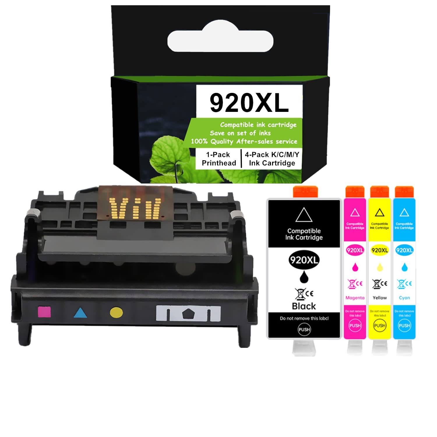 Original HP 920XL Printhead & Ink Cartridge Combo - Compatible with HP OfficeJet 6500a/6500/6000/7500a/7500/7000 Printers | High-Quality Replacement | Perfect for Home Office Printing, Documents & Photos
