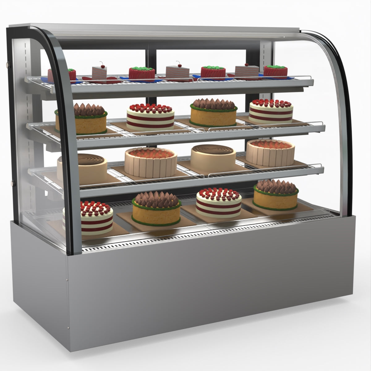 Bonvue SL850 Commercial Refrigerated Food Display Case - Perfect for Delis, Cafes, and Supermarkets to Showcase Fresh Meats, Cheeses, and Prepared Foods